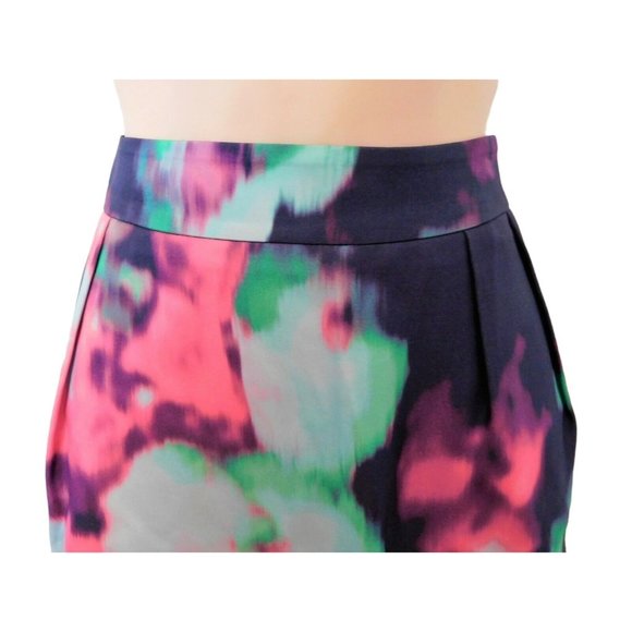 Kate Spade Barry Skirt 12 Multi Color Watercolor Abstract Pencil Straight Lined - Picture 2 of 6